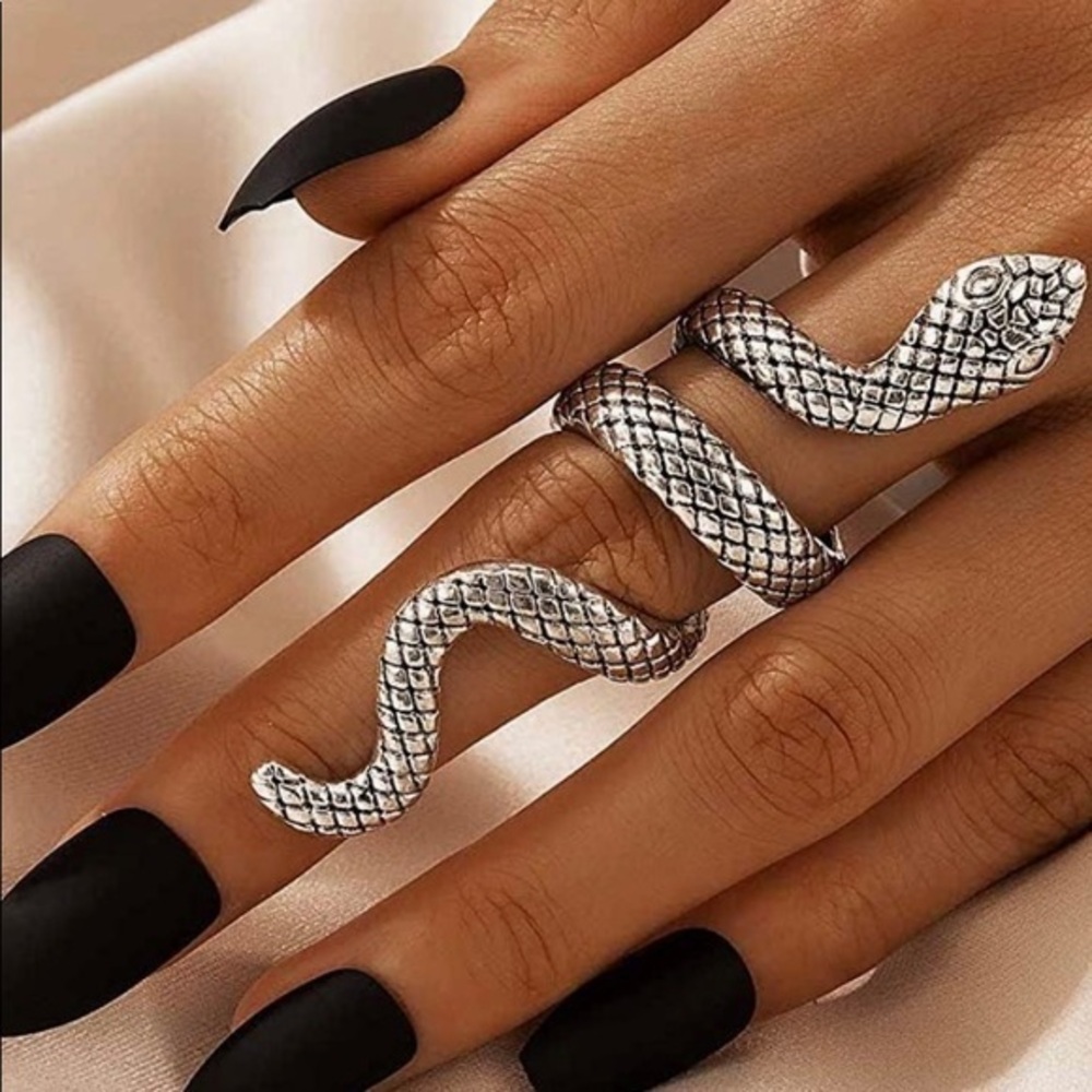 Large silver Statement huge snake ring oversized